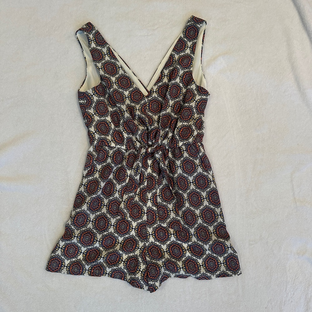 Lily Rose Geometric Patterned Romper
